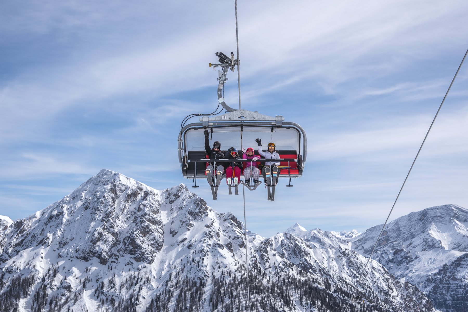 A family together on the mountain