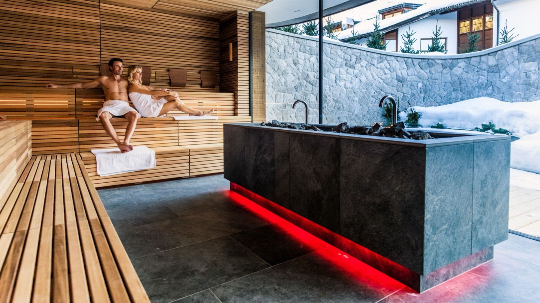 Outdoor thermal pools